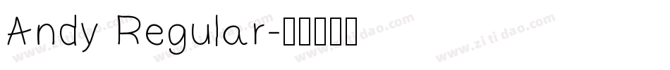 Andy Regular字体转换